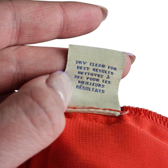 Odille Anthropologie Silk Light Red Ruffle Collared Button Blouse Sz 10 - Picture 9 of 9